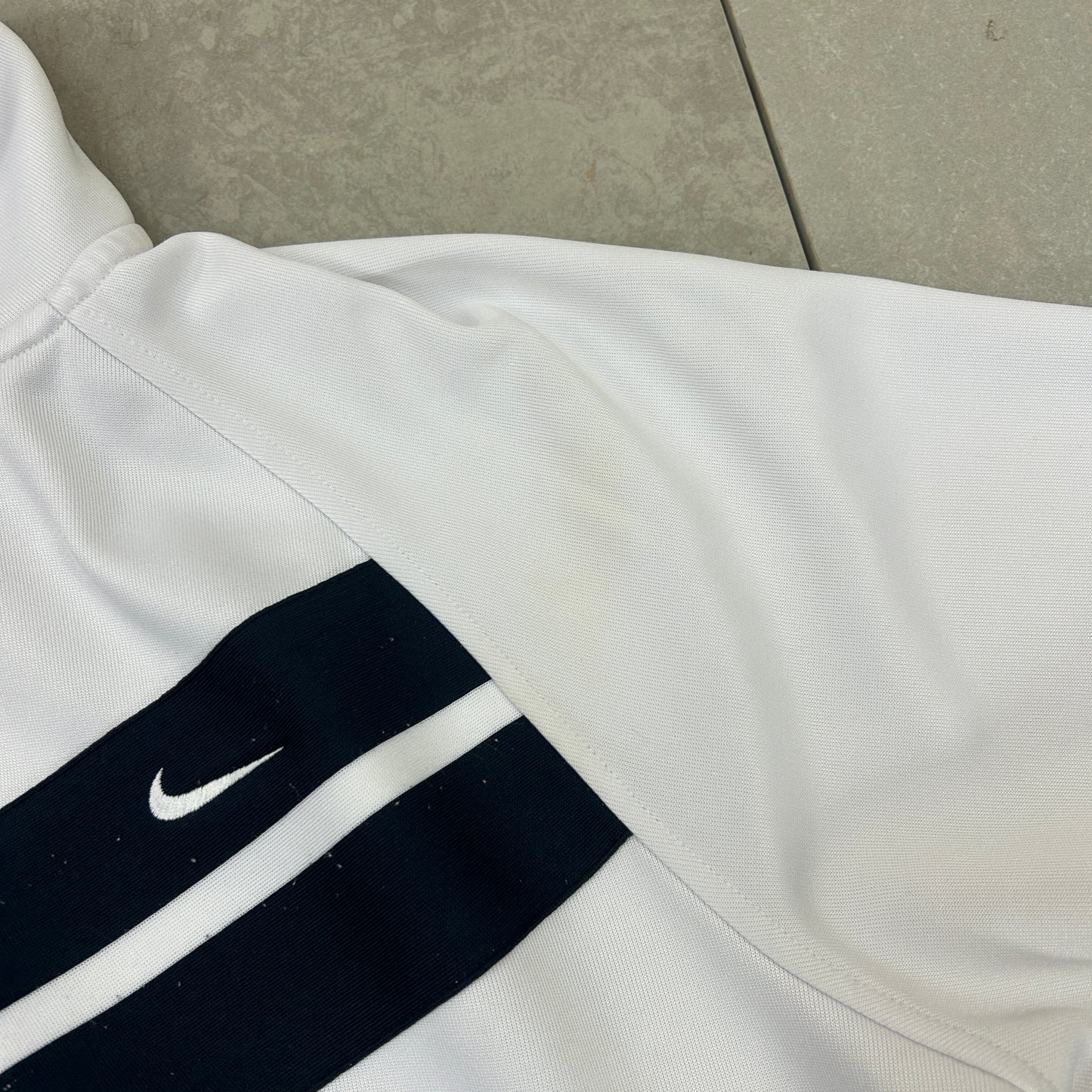 Vintage 00s Nike White Tracksuit Track Shell Windbreaker Jacket - M