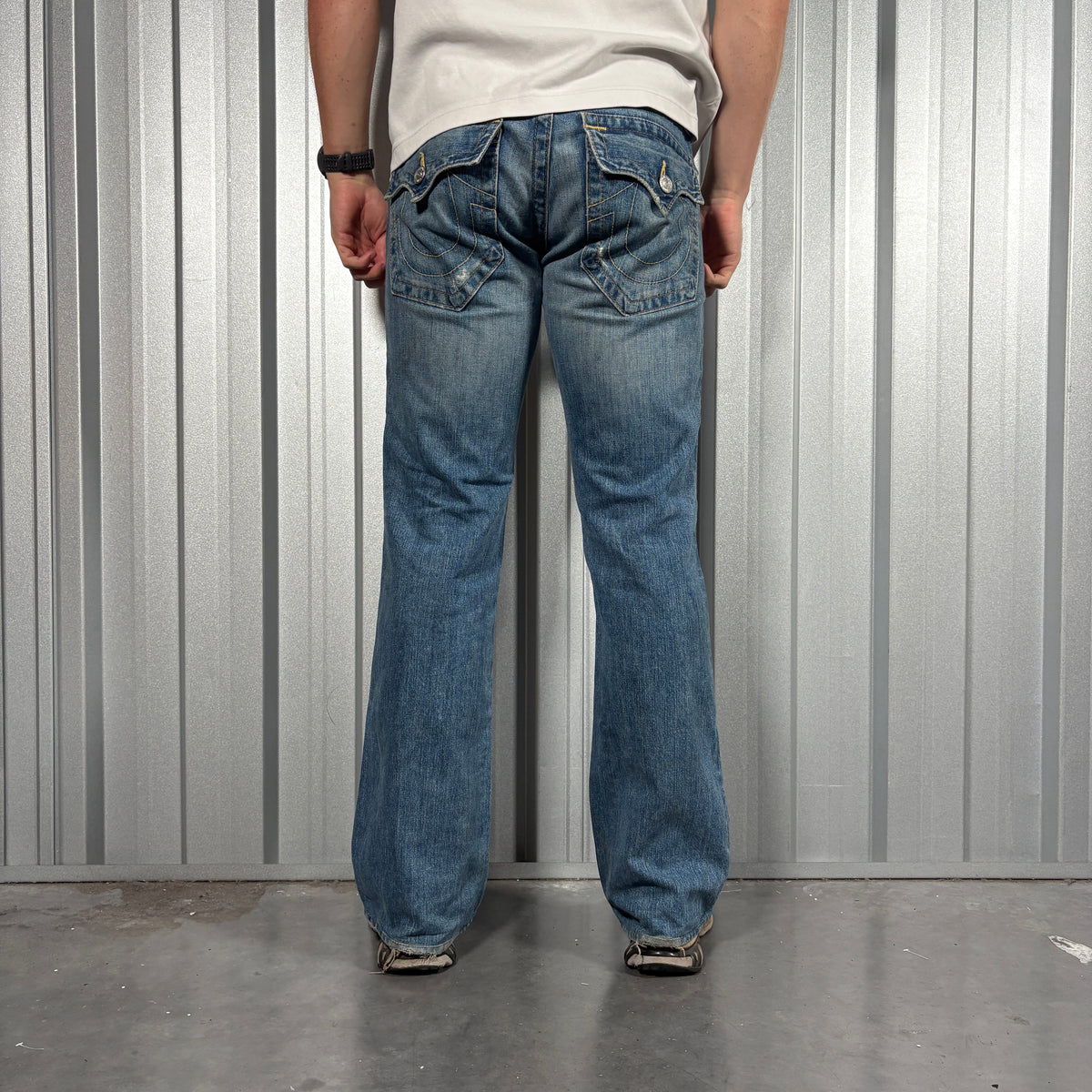 True Religion Embroidered Bootcut Billy Blue Y2K Jeans - 32R