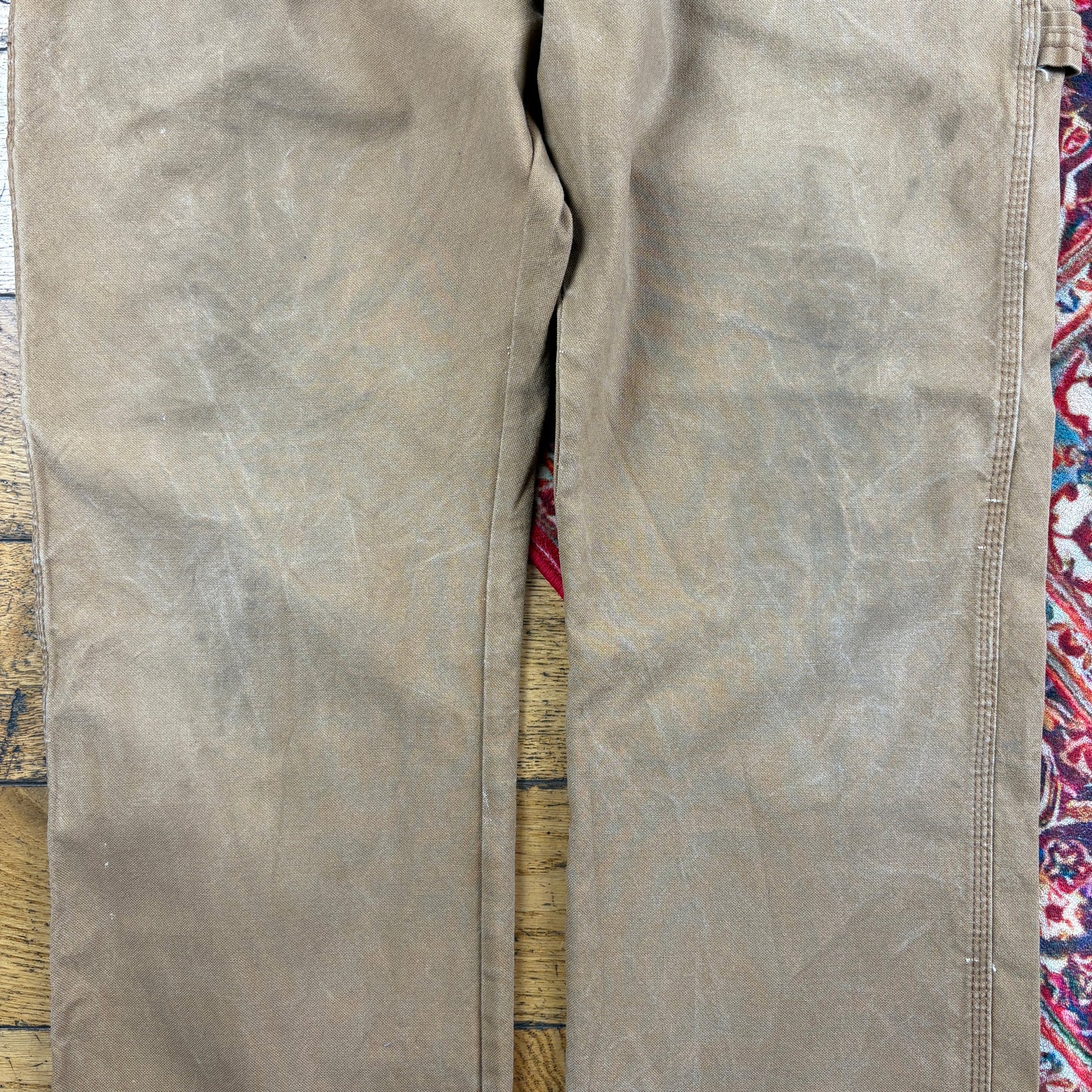 Vintage Dickies Brown Workwear Carpenter Baggy Trousers - 36