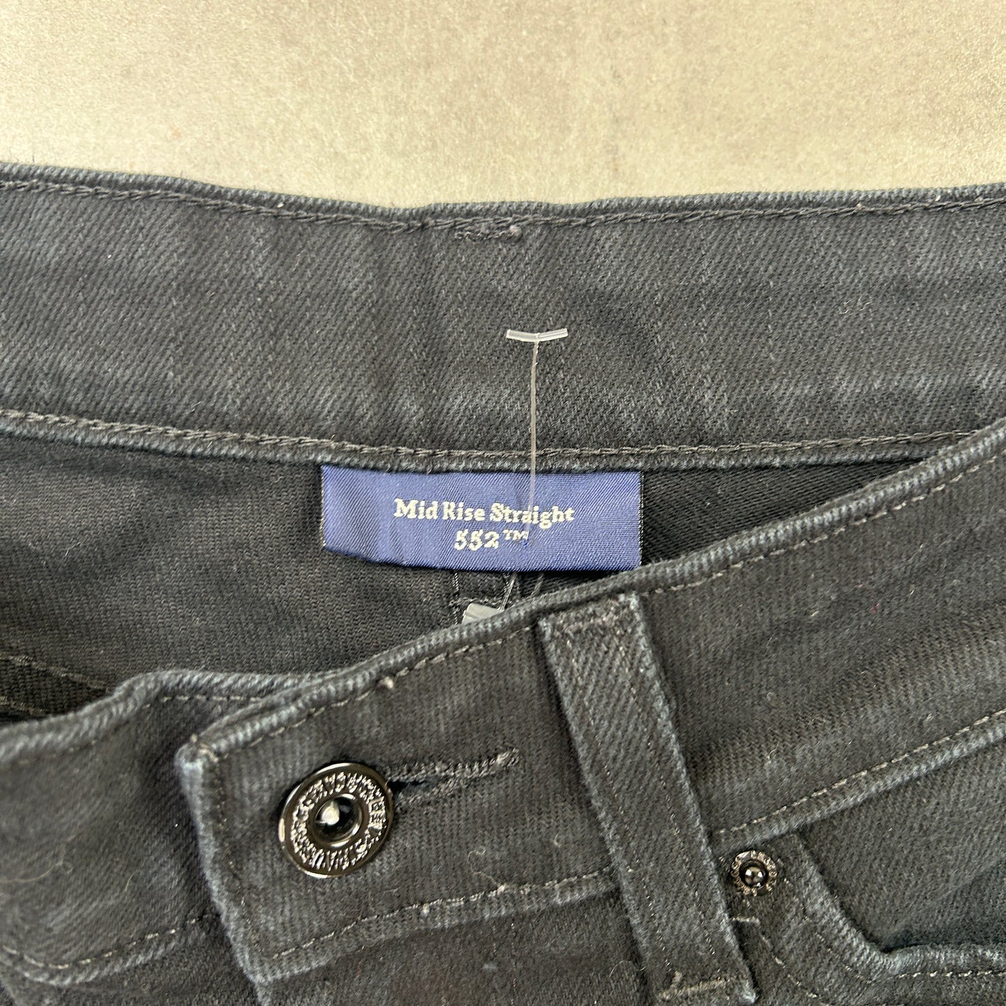 Vintage Levis 552 Straight Black Womens Denim Jeans - 10