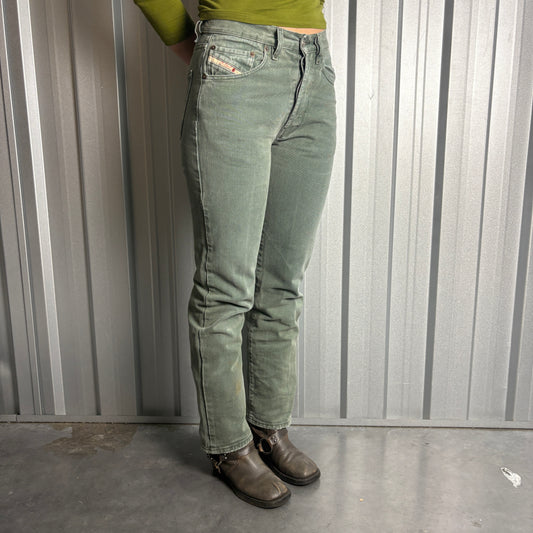 Diesel Green Y2K Straight Leg Jeans - 28S