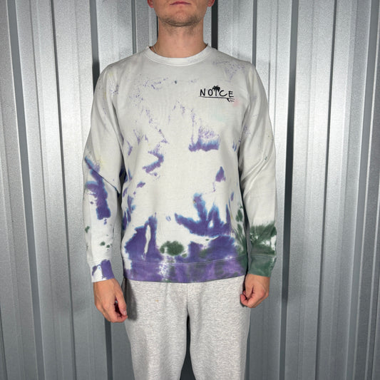 Stussy Noice Dyes White Surfwear Tie Dye Sweatshirt - M