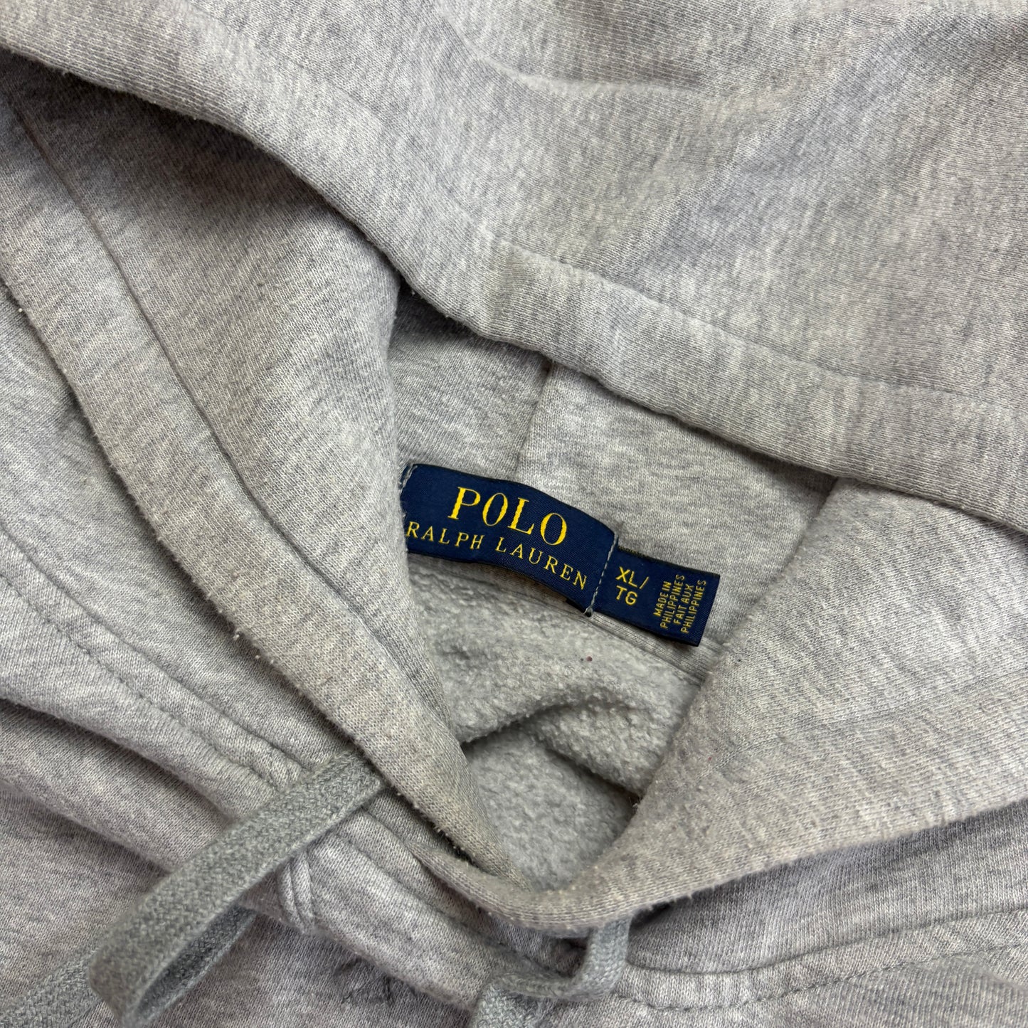 Vintage Ralph Lauren Grey Hoodie Embroidered Sweatshirt - XL