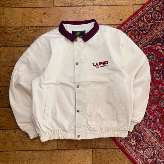 Vintage Cream Workwear Utility Bomber Carhartt Style Jacket - XL
