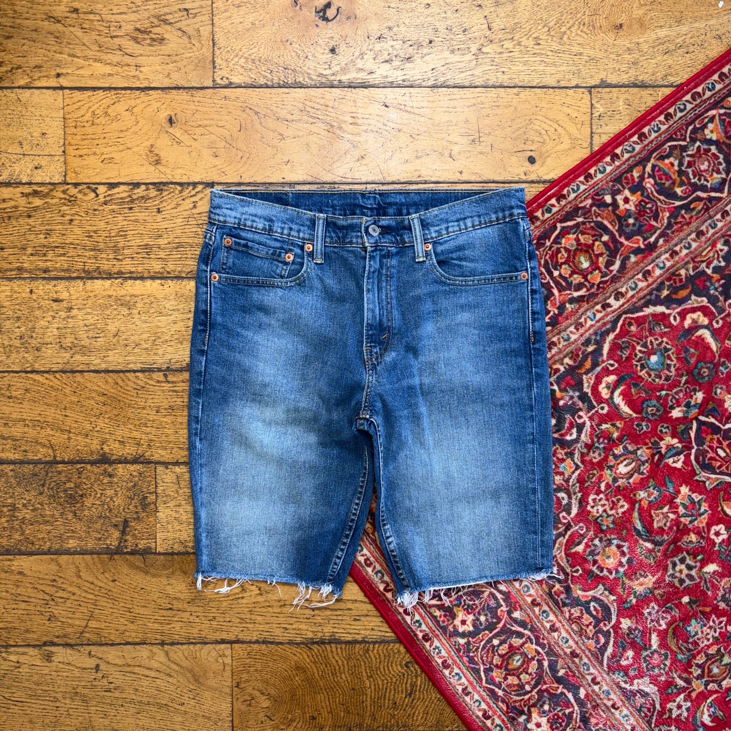 Vintage Levis 511 Slim Blue Denim Shorts - 34