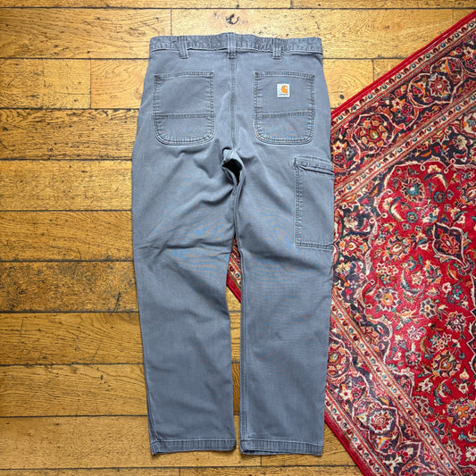 Vintage Carhartt Workwear Grey Carpenter Straight Trousers - 36S