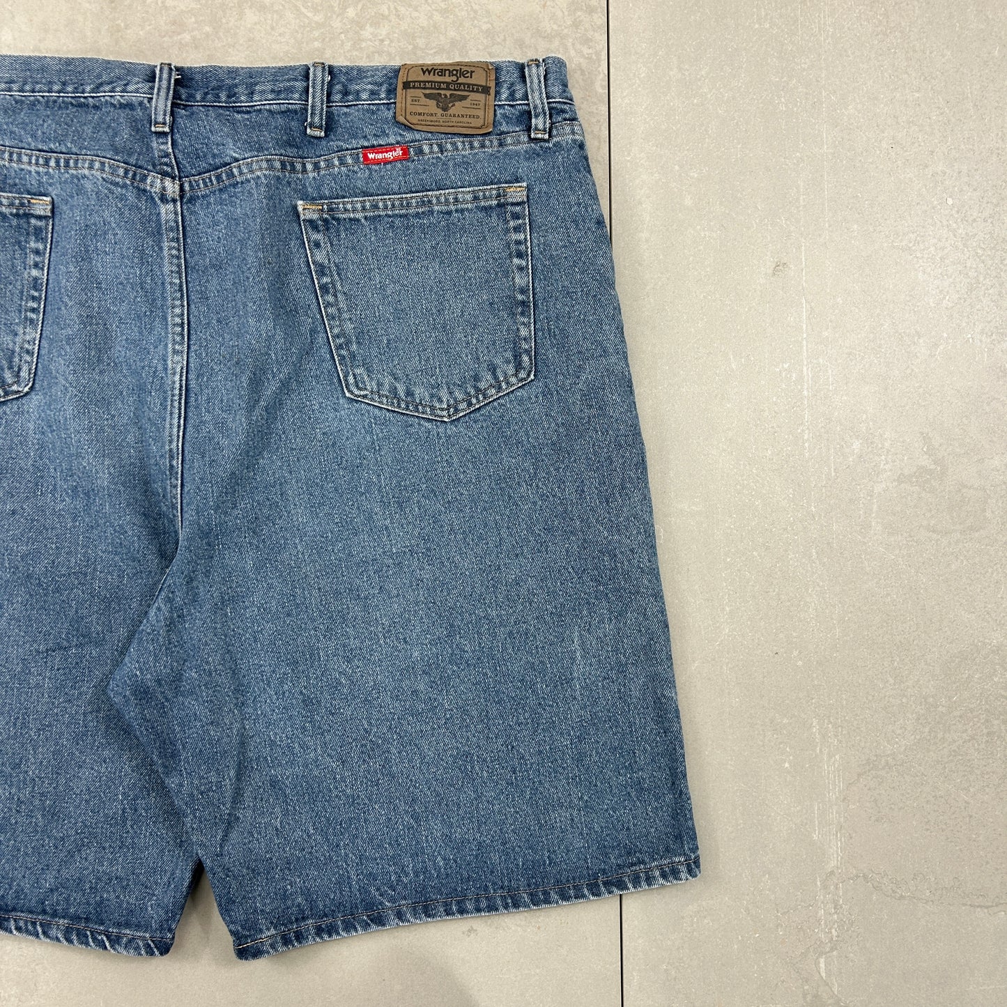 Vintage Wrangler Blue Denim Carpenter Baggy Shorts - 48