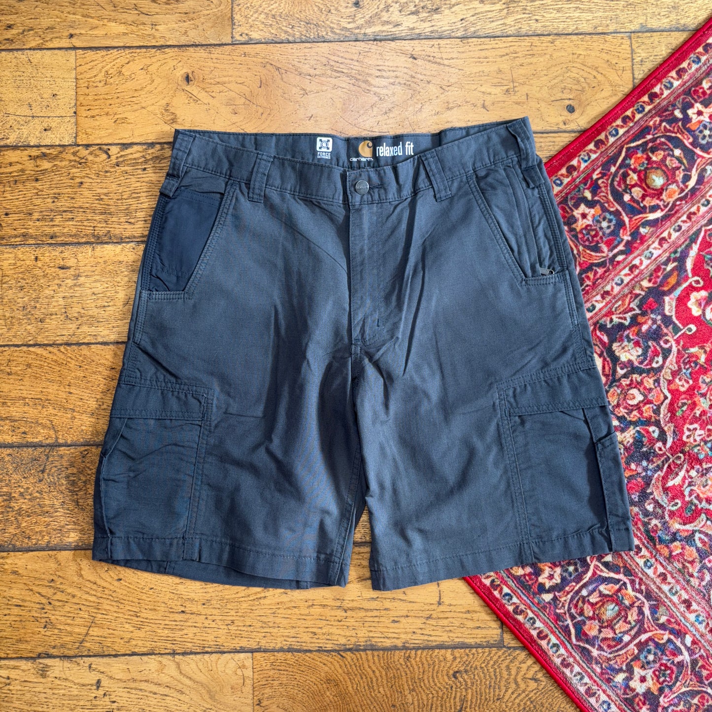 Vintage Carhartt Grey Workwear Baggy Carpenter Shorts - 36