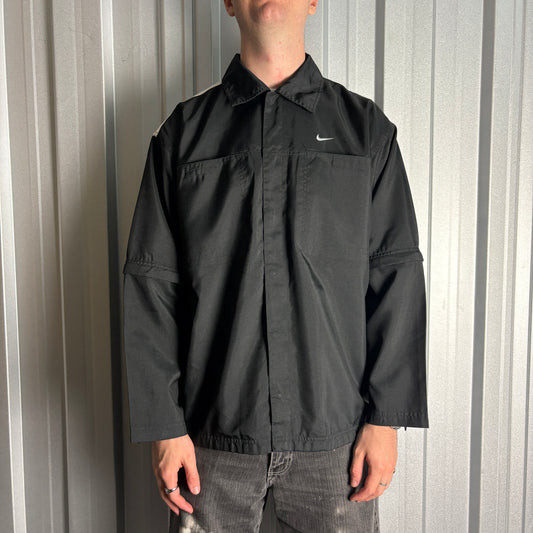 Vintage Nike Black 00s Y2K Harrington Coach Jacket - M