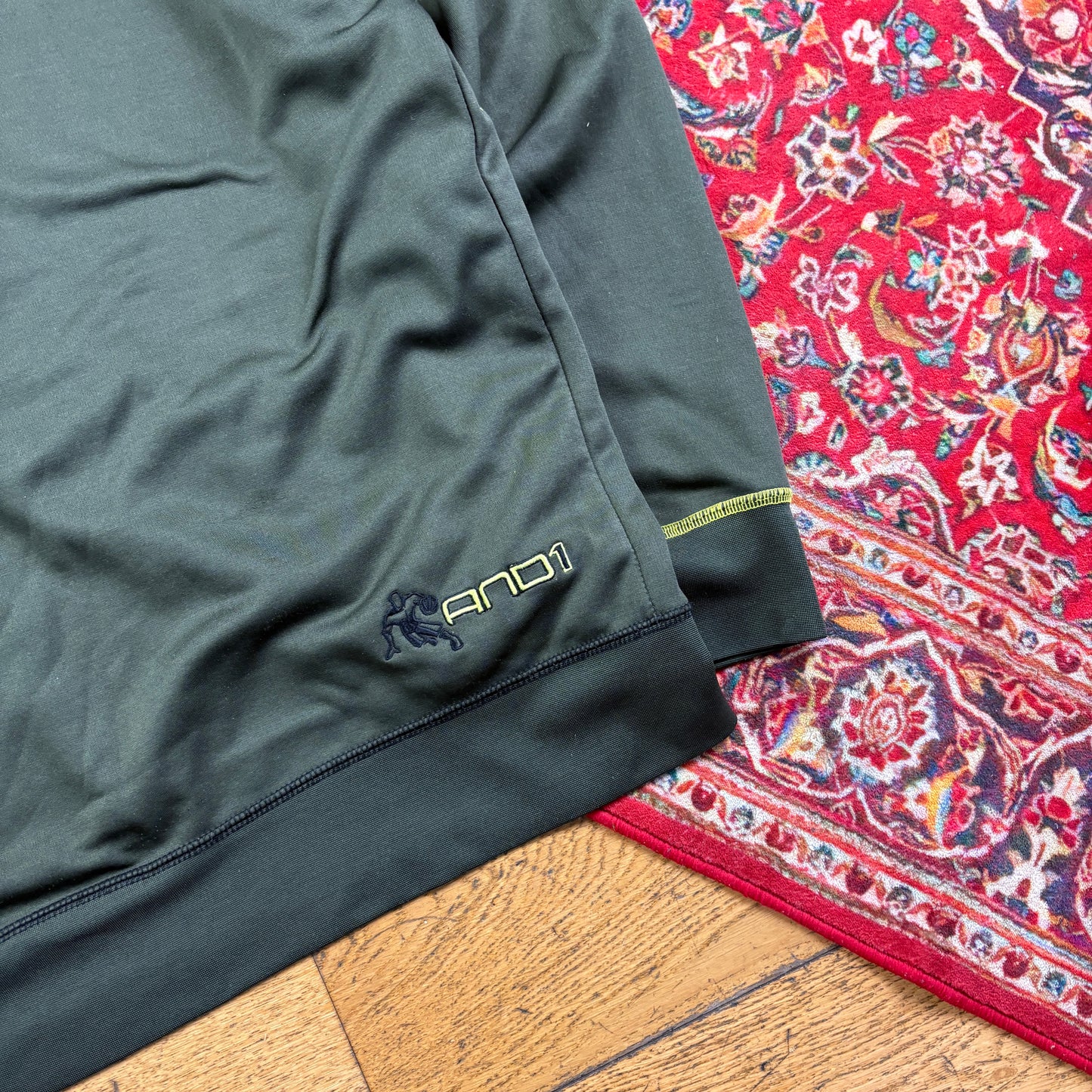 Vintage AND1 Green Basketball Y2K Embroidered Hoodie Sweatshirt - XL