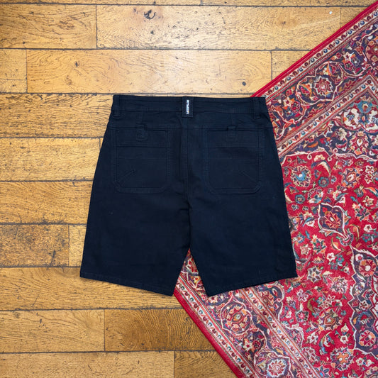 Vintage Caterpillar Black Workwear Denim Shorts - 34