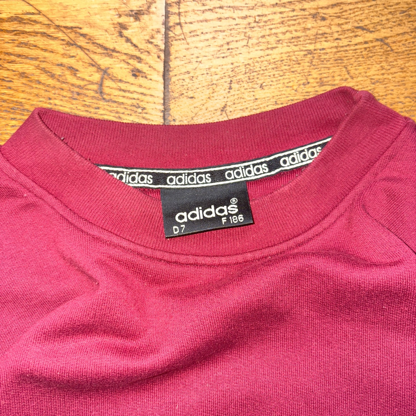 Vintage 90s Adidas Classics Burgundy Embroidered Sweatshirt - XL