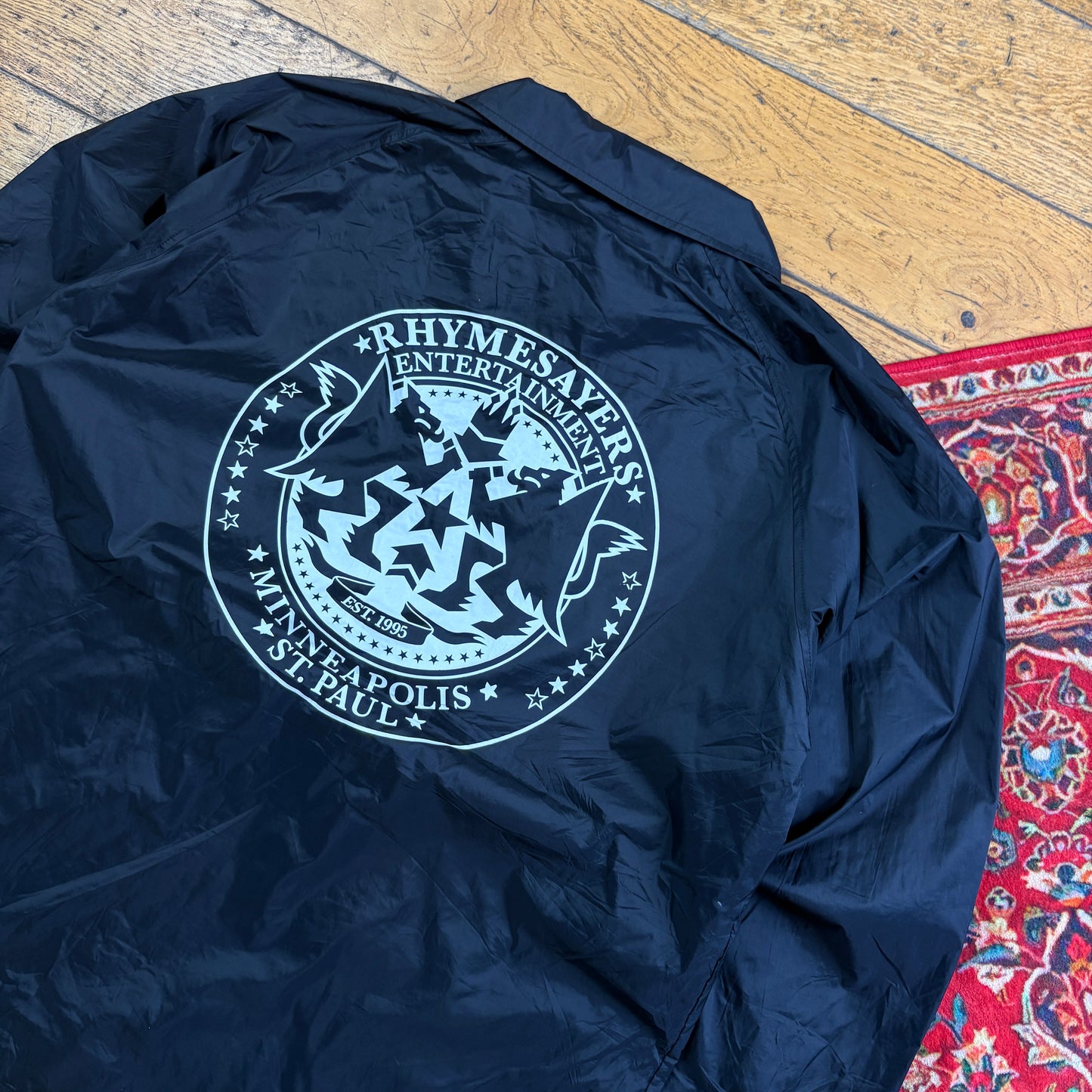 Vintage Black Nylon Coach Harrington Jacket - M