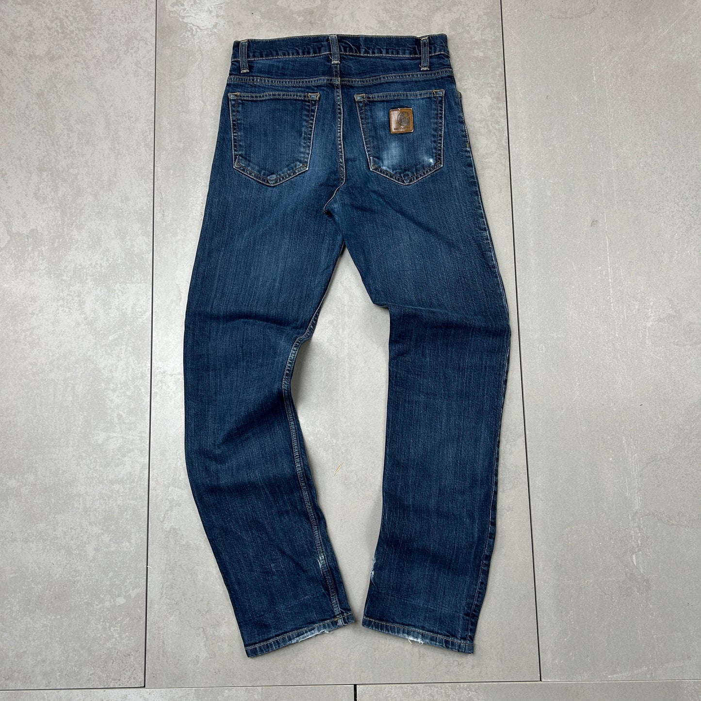Vintage Carhartt Navy Workwear Carpenter Slim Jeans - 29