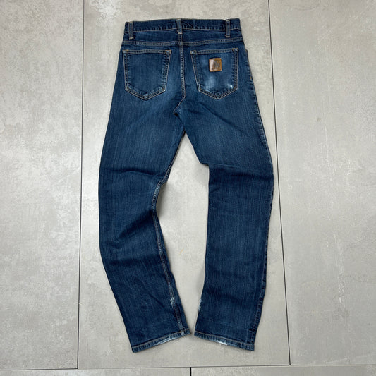 Vintage Carhartt Navy Workwear Carpenter Slim Jeans - 29