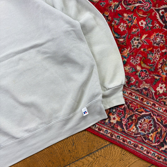 Vintage Russell Athletic Blank Cream Sweatshirt - L
