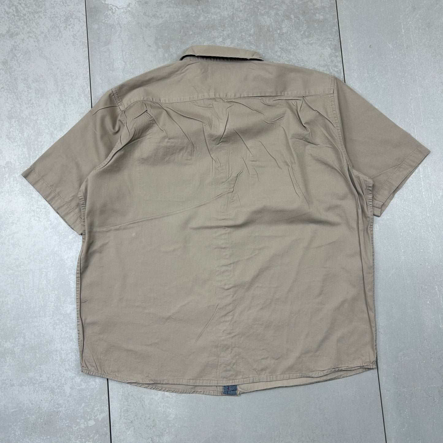 Vintage Wrangler Brown Short Sleeve Workwear Shirt - XL