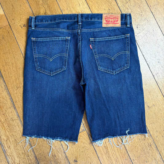 Vintage Levis 511 Slim Blue Denim Shorts - 36