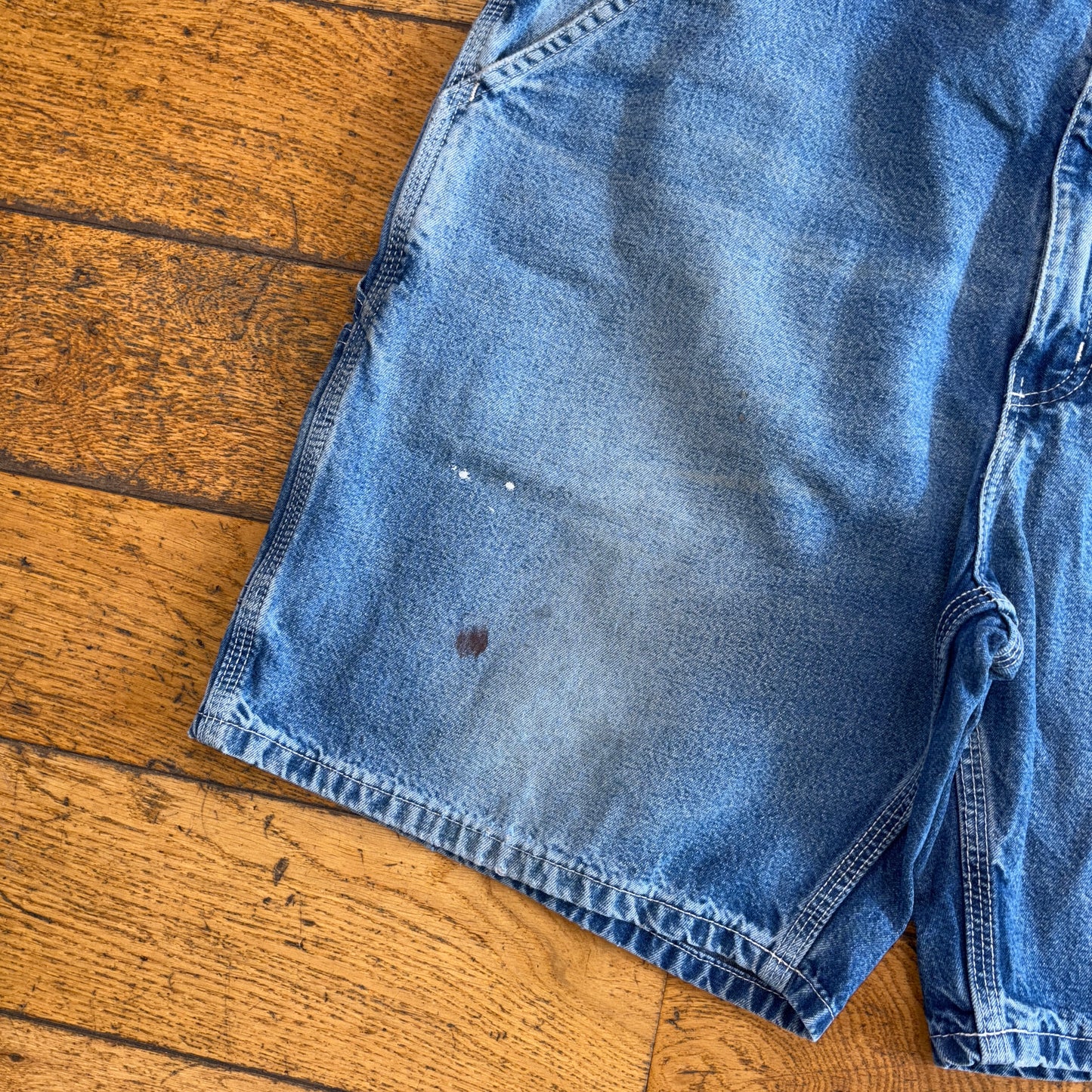 Vintage Carhartt Workwear Baggy Blue Carpenter Shorts - 38