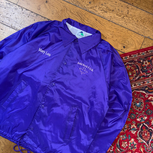 Vintage Purple Nylon Coach Harrington Jacket - L