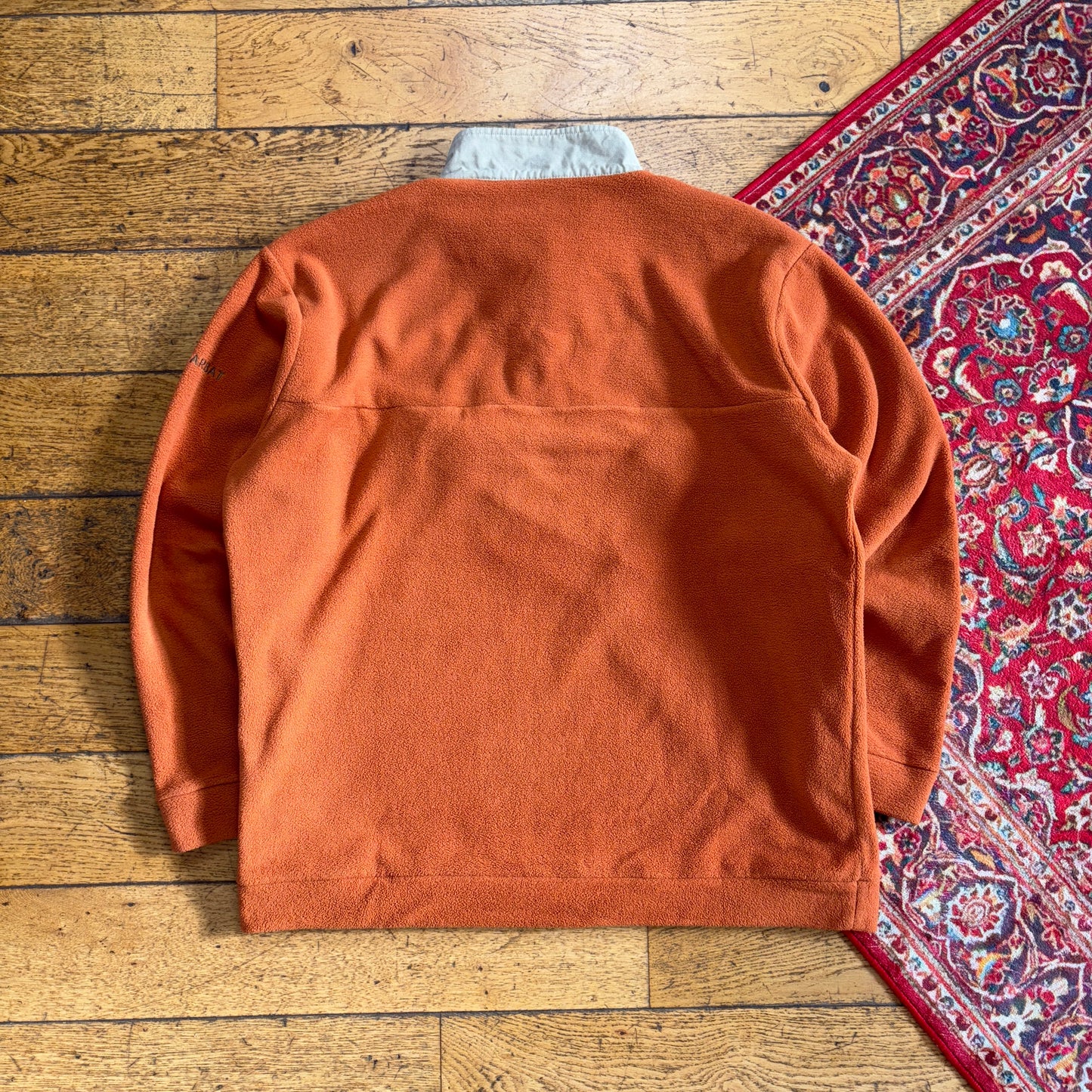 Vintage Orange Iceland Fleece Embroidered Sweatshirt - XL