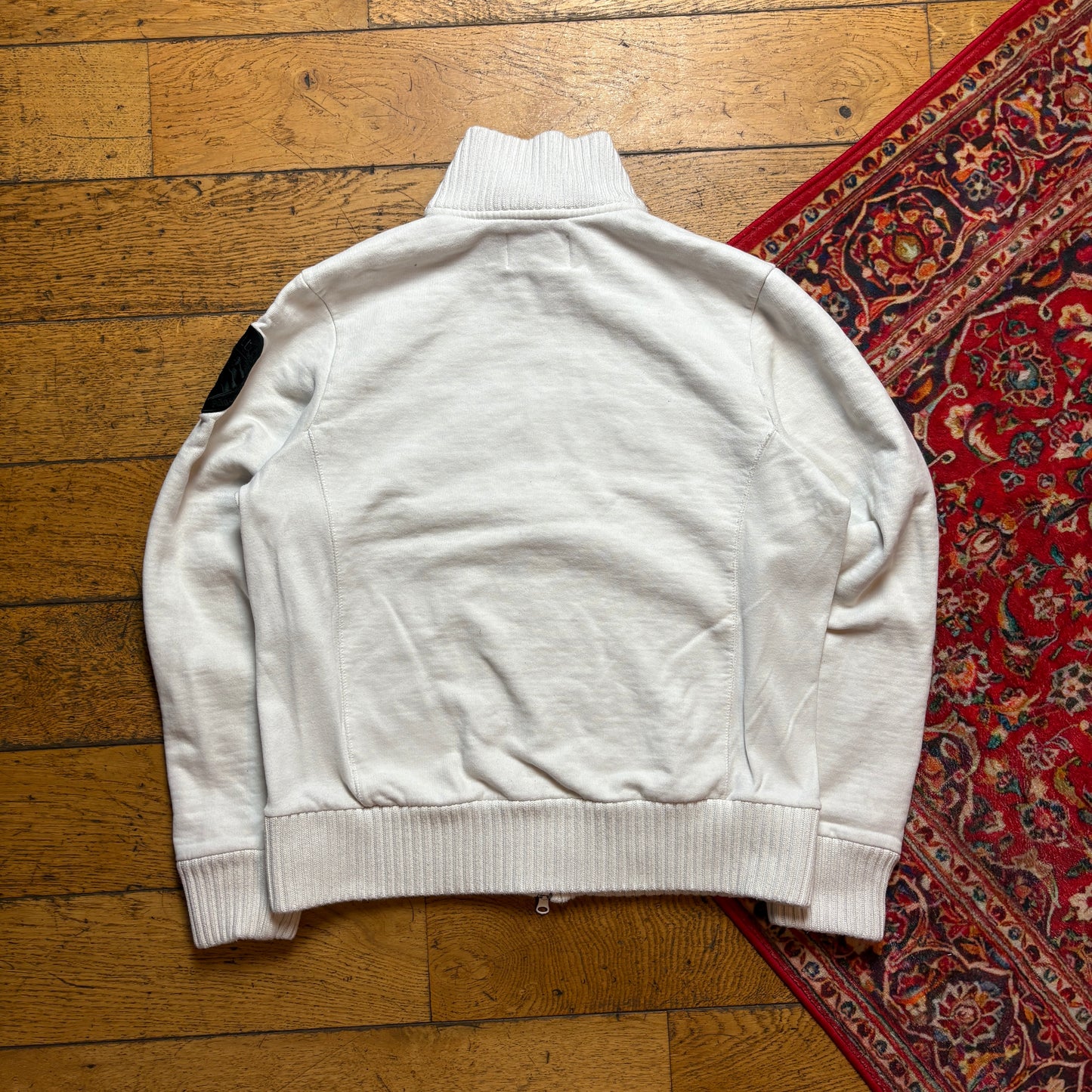 Vintage Blauer White Embroidered Zip Sweatshirt - M
