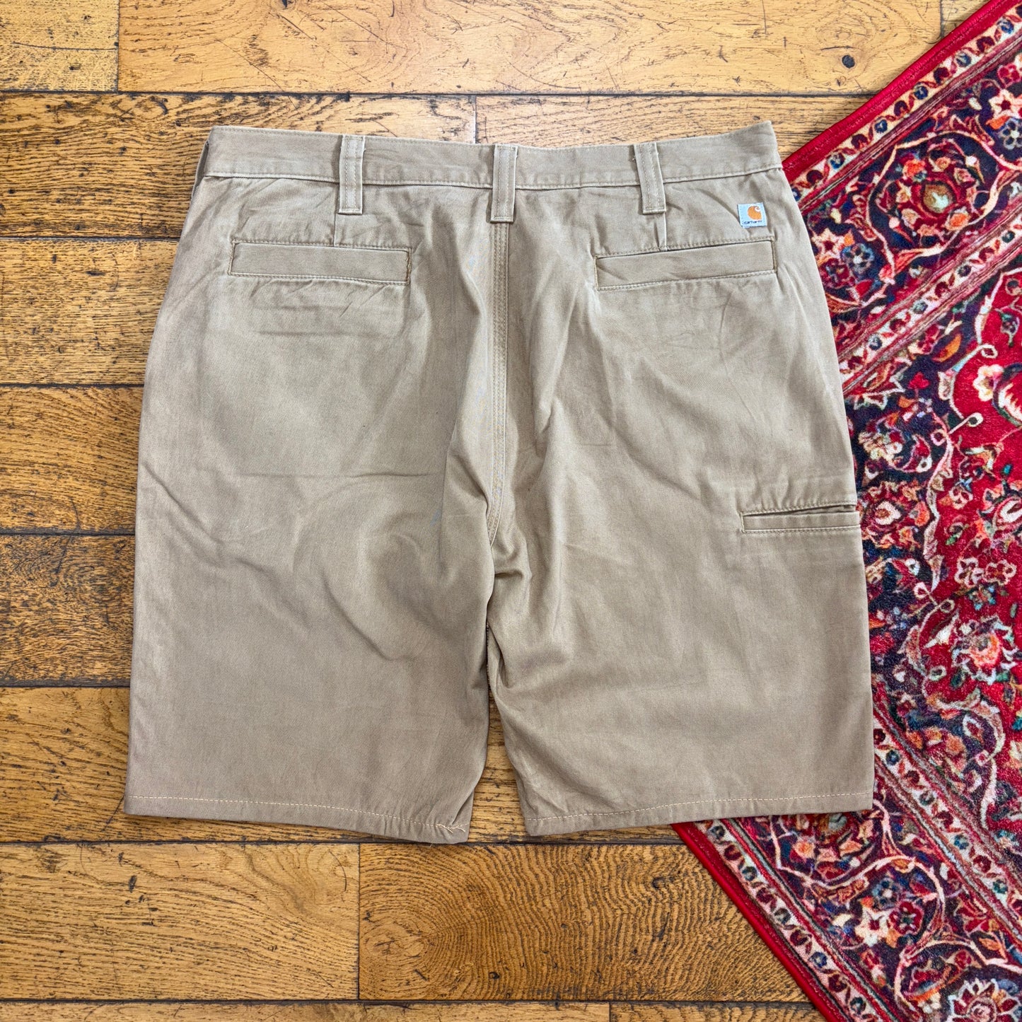 Vintage Carhartt Light Brown Workwear Baggy Carpenter Shorts - 38