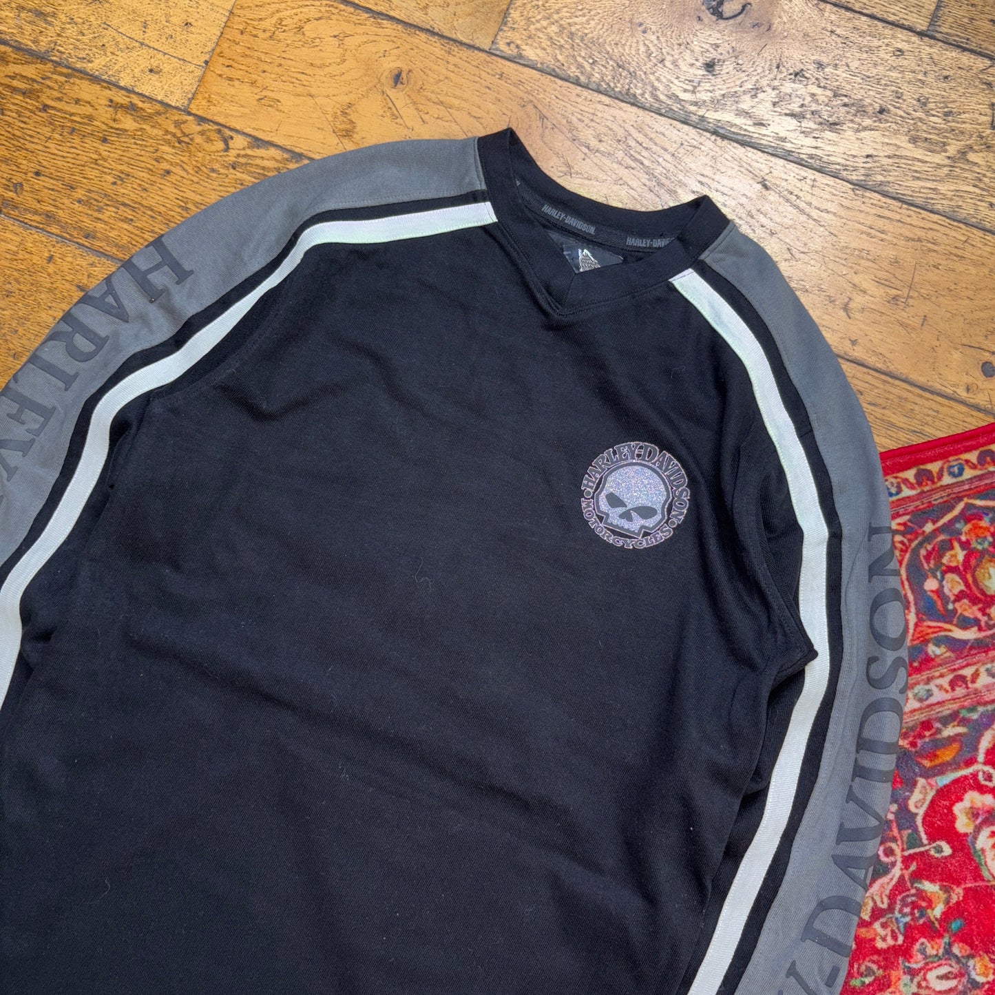 Vintage Harley Davidson Black Long Sleeve Graphic T-Shirt - S