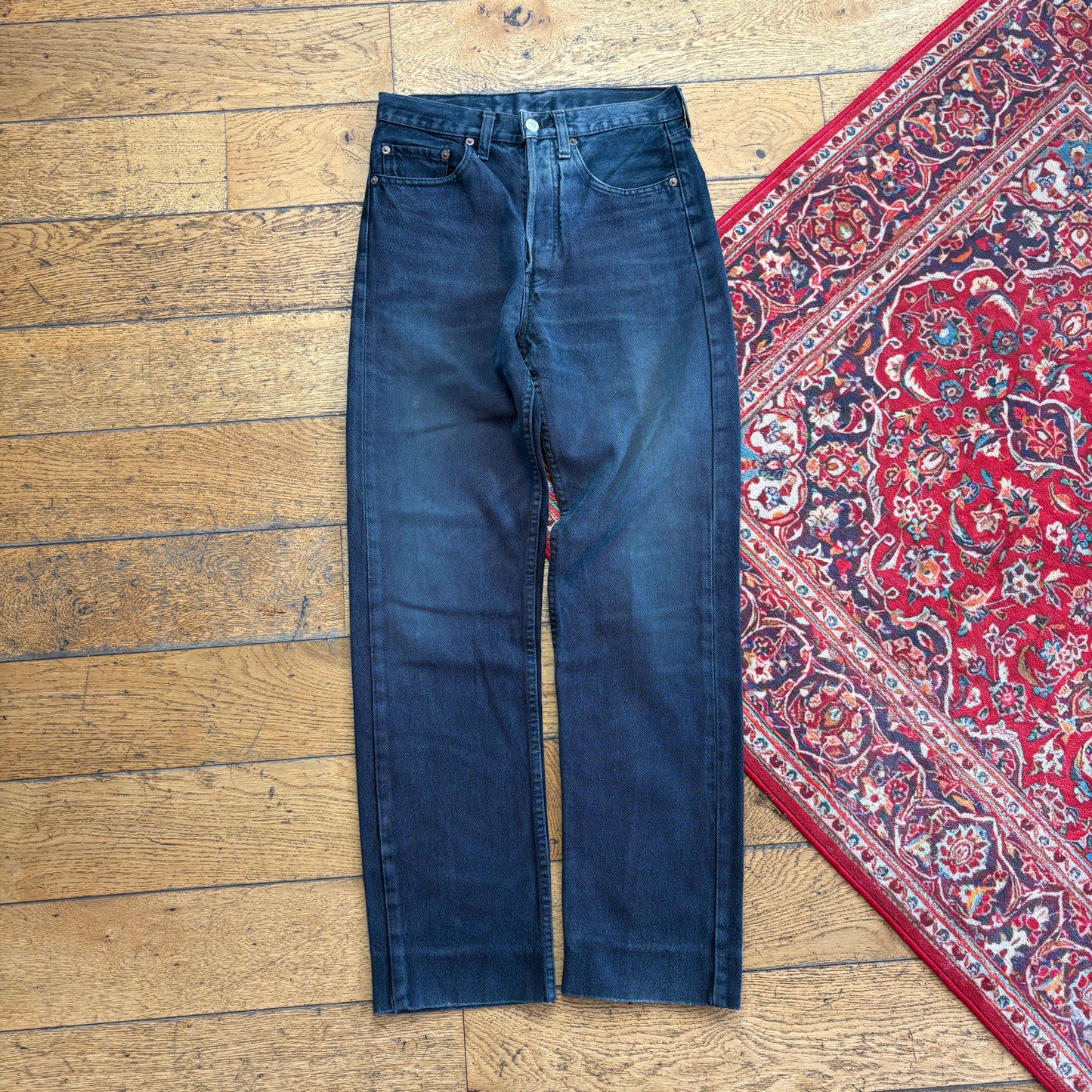 Vintage Levis 501 Straight Navy Denim Jeans - 29S
