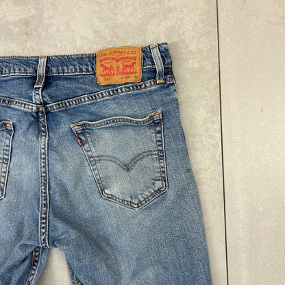 Vintage Levis 511 Slim Blue Denim Jeans - 34