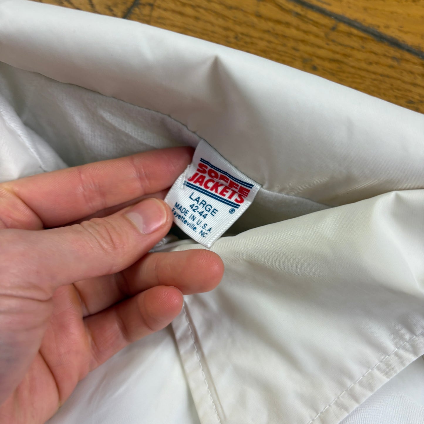 Vintage White Nylon Coach Harrington Jacket - L