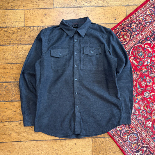 Vintage Oakley Grey Y2K Embroidered Shirt - M