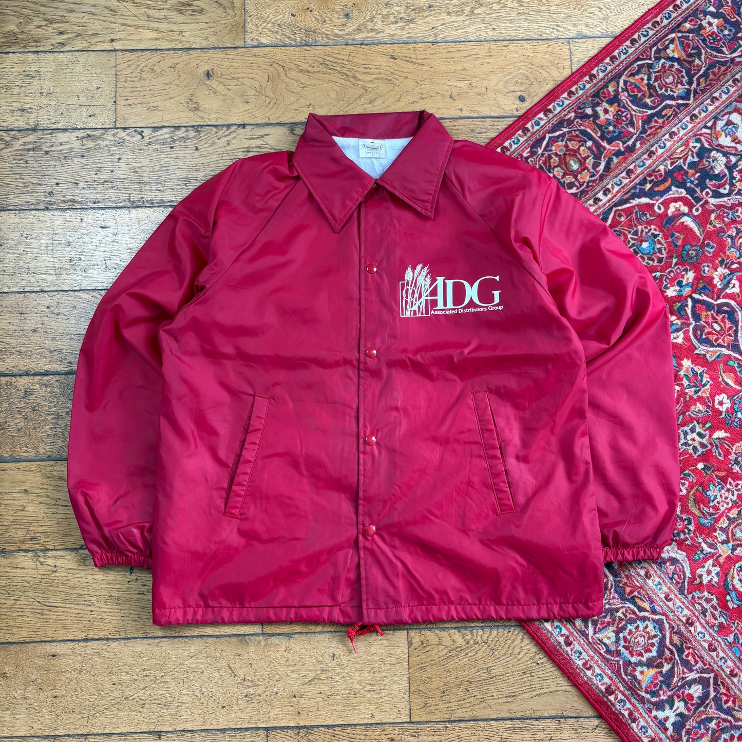 Vintage Red Nylon Coach Harrington Jacket - L