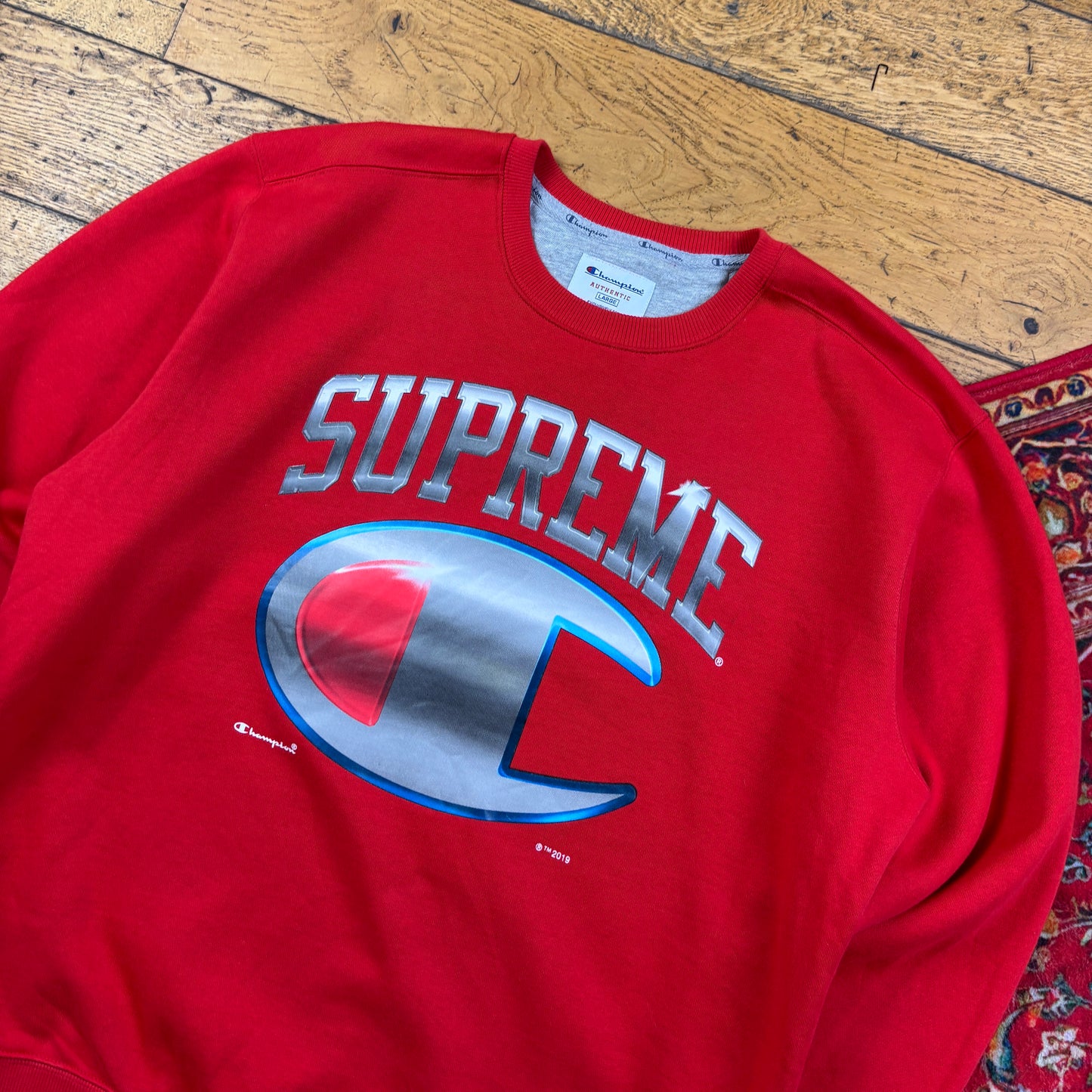 Vintage Supreme Champion Red Sweatshirt - L