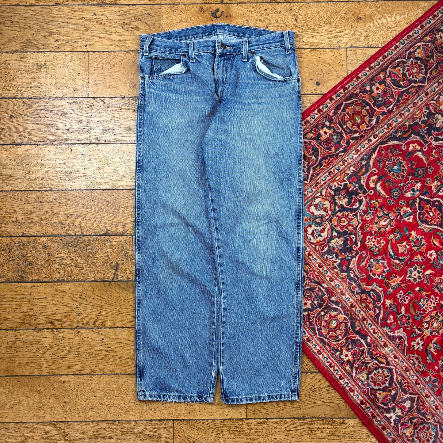 Vintage Dickies Blue Workwear Carpenter Baggy Jeans - 34