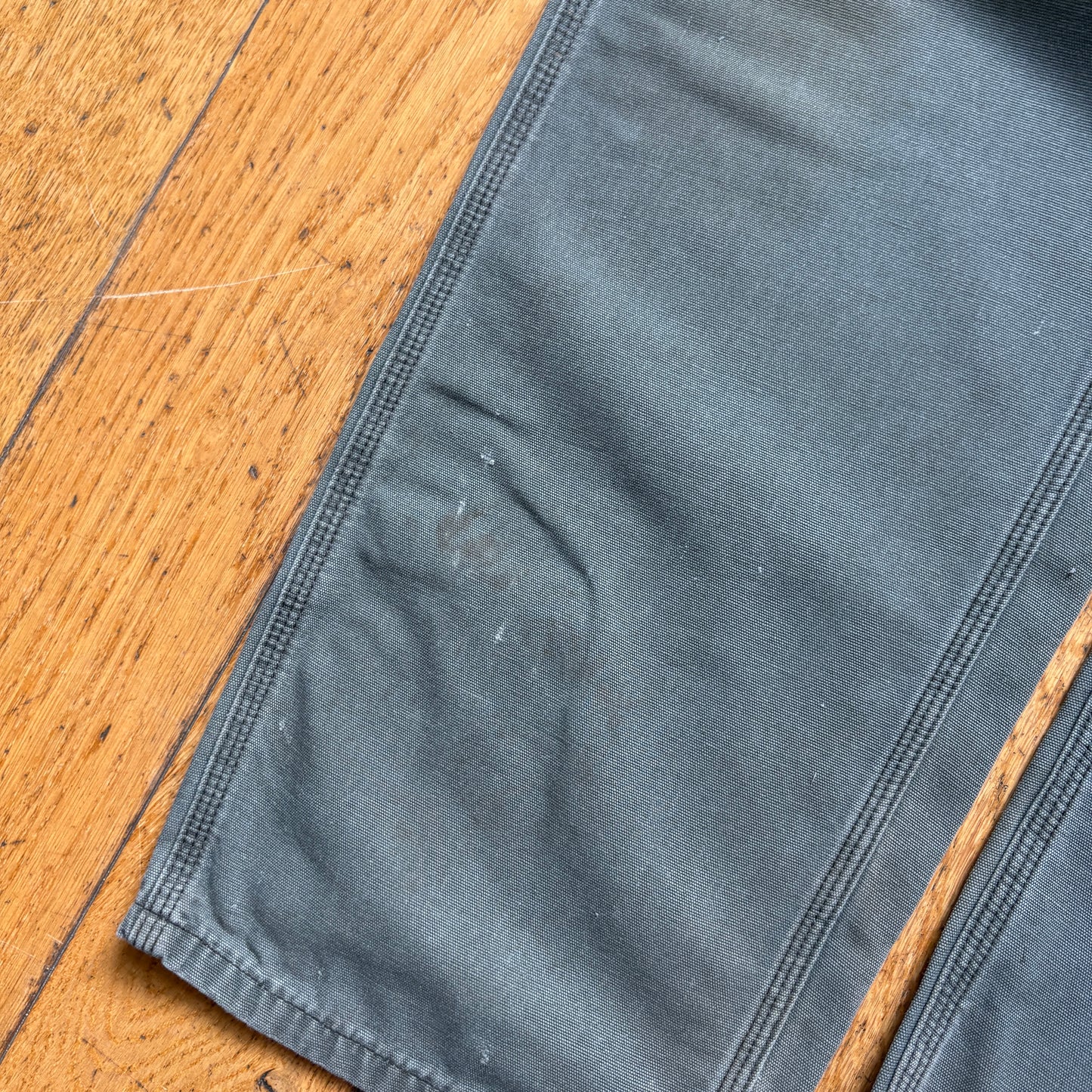 Vintage Carhartt Workwear Carpenter Green Khaki Baggy Trousers - 35