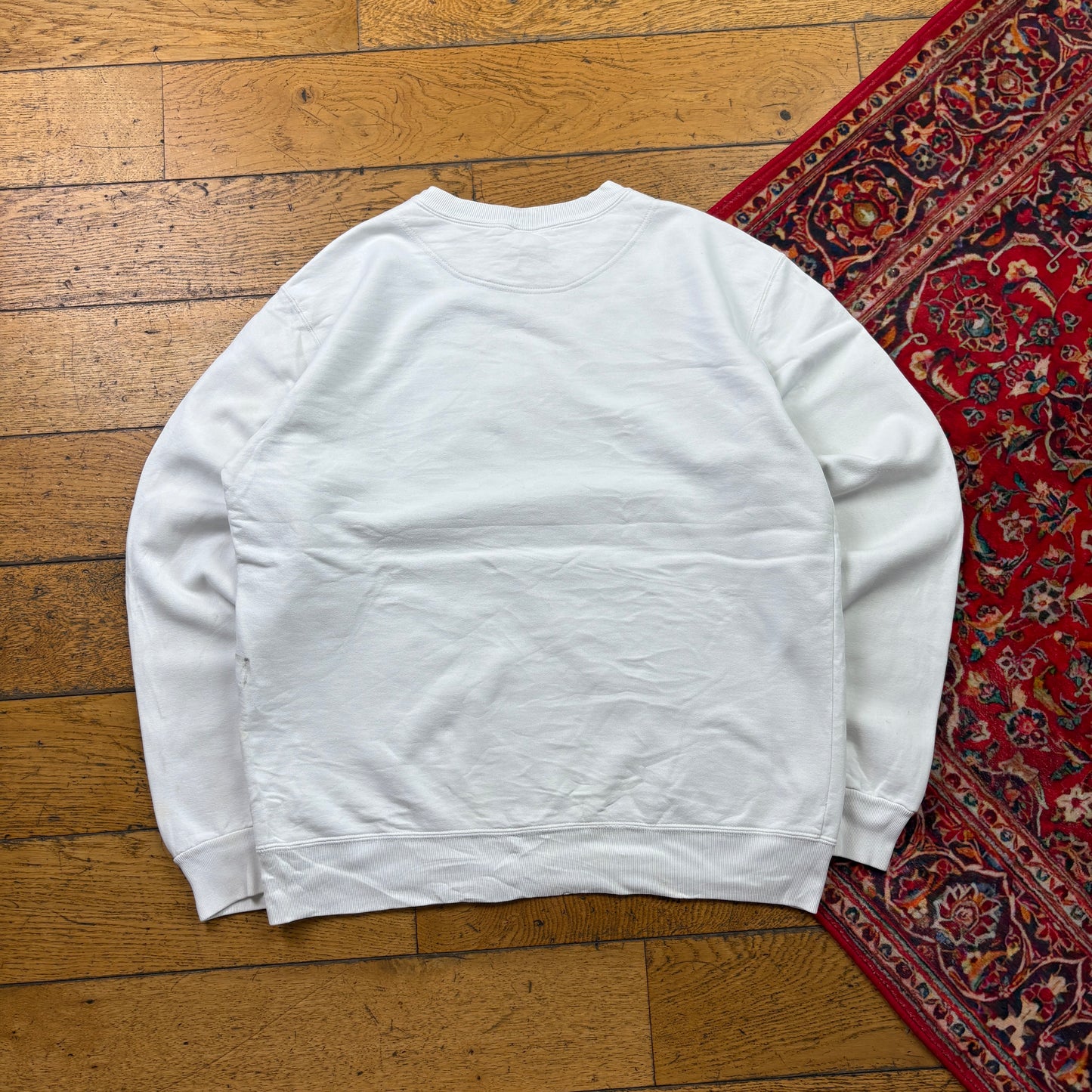Vintage Diesel White Embroidered Sweatshirt - L