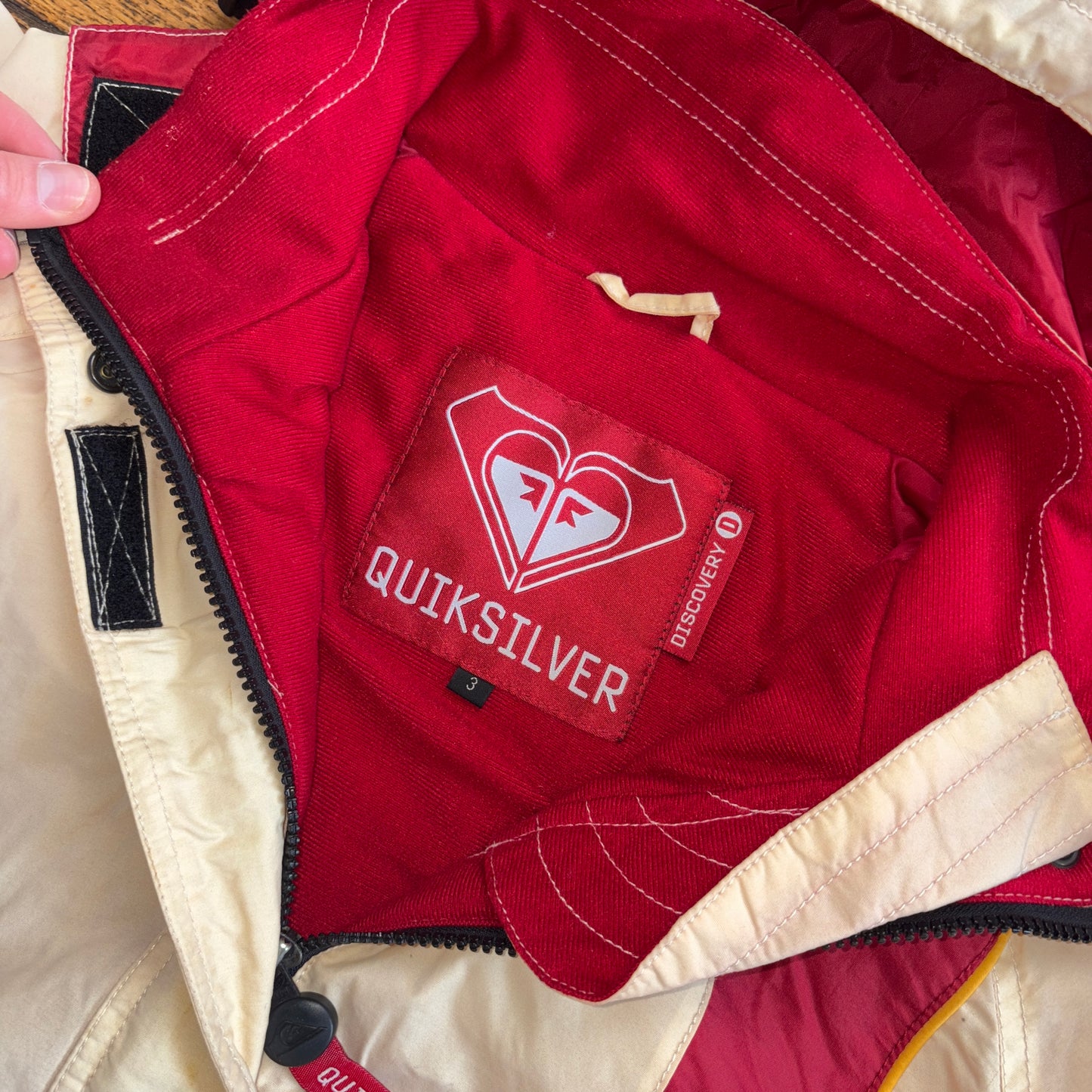 Vintage Quiksilver Ski Cream Snow Jacket Coat - M