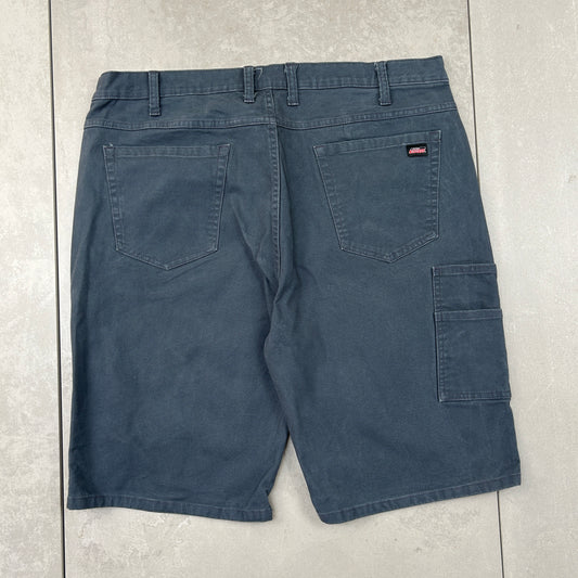 Vintage Dickies Workwear Carpenter Navy Blue Baggy Shorts - 40