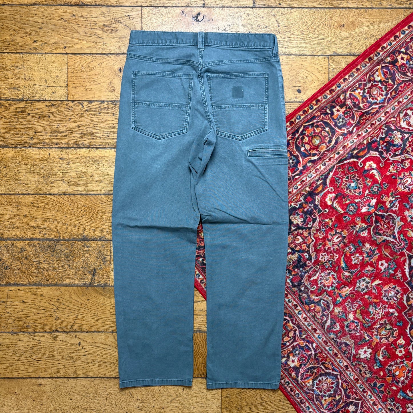 Vintage Carhartt Green Workwear Carpenter Straight Trousers - 31S