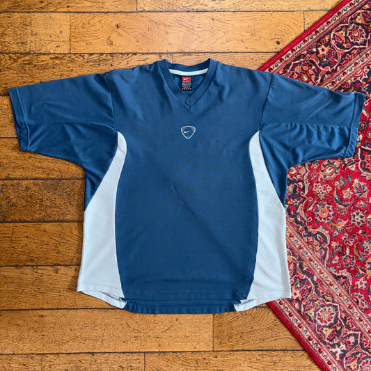 Vintage Nike Swoosh Sports Blue 00s Y2K T-Shirt - L