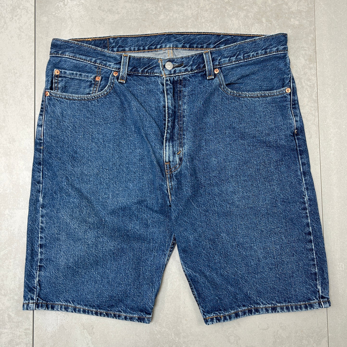 Vintage Levis 505 Blue Baggy Denim Shorts - 38