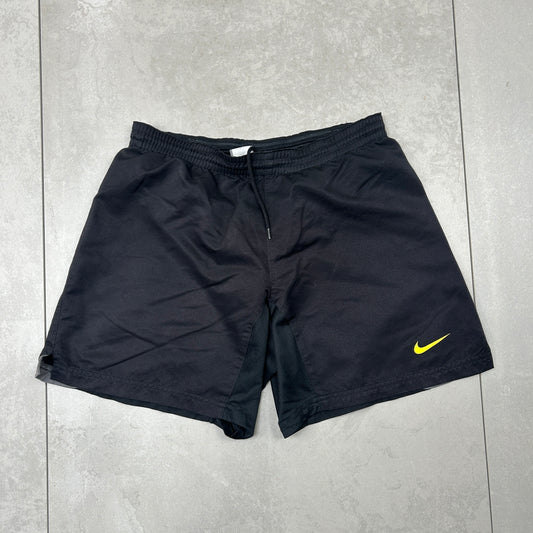 Vintage Nike T90 Black Sports Shorts - XS