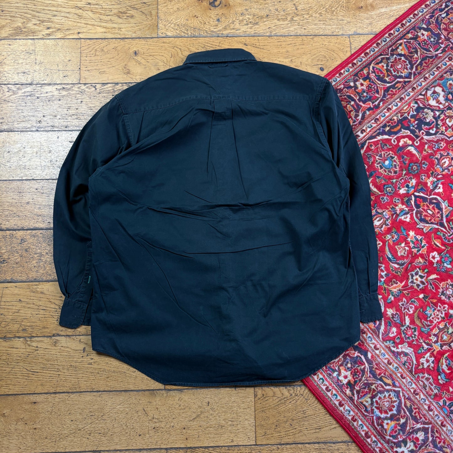 Vintage Tommy Hilfiger Black Crest Embroidered Shirt - XL