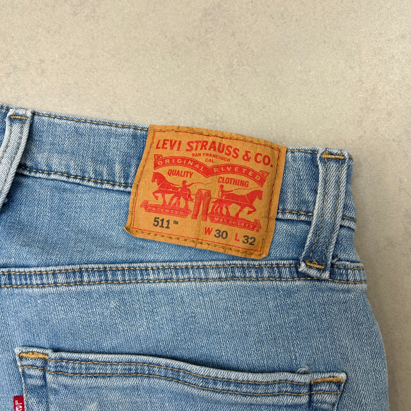 Vintage Levis 511 Slim Blue Denim Shorts - 30