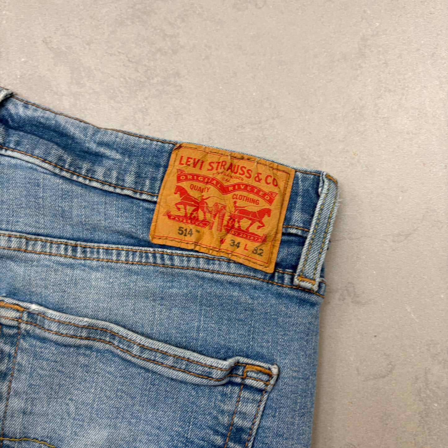 Vintage Levis 514 Slim Blue Denim Jeans - 34