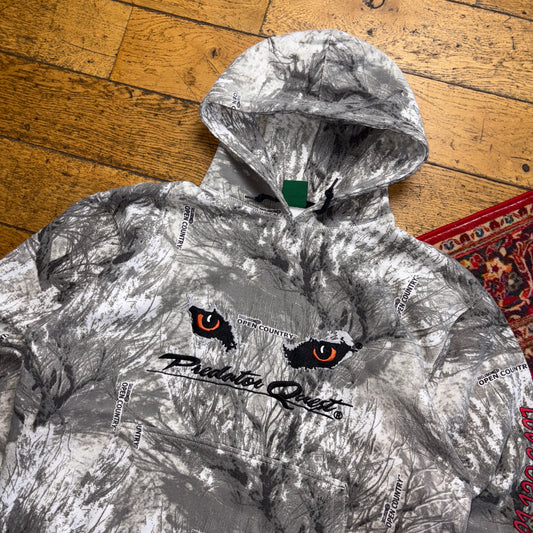 Vintage Realtree Camo White Embroidered Hoodie Sweatshirt - XL