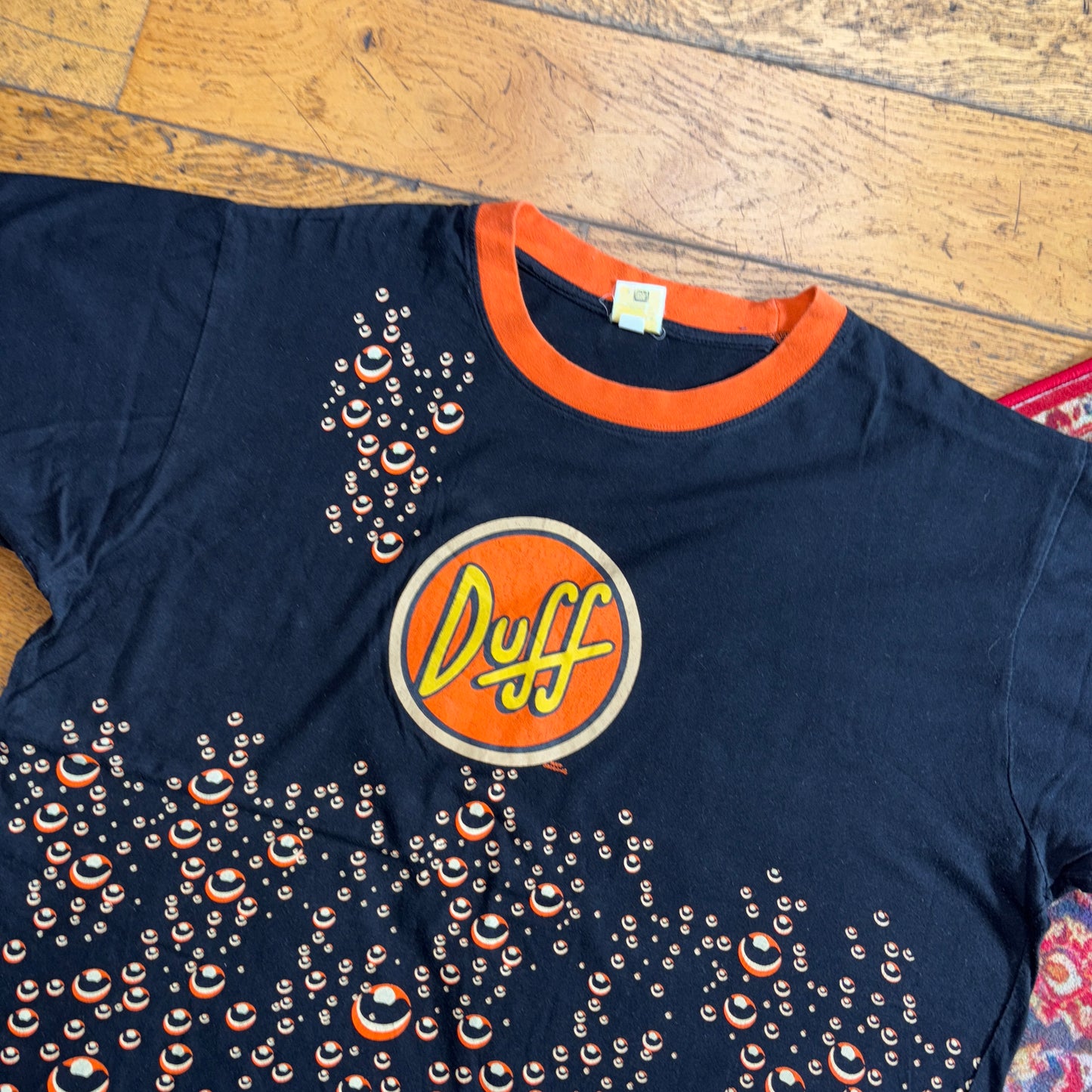 Vintage 00s Simpsons Black Duff Beer Graphic T-Shirt - XL