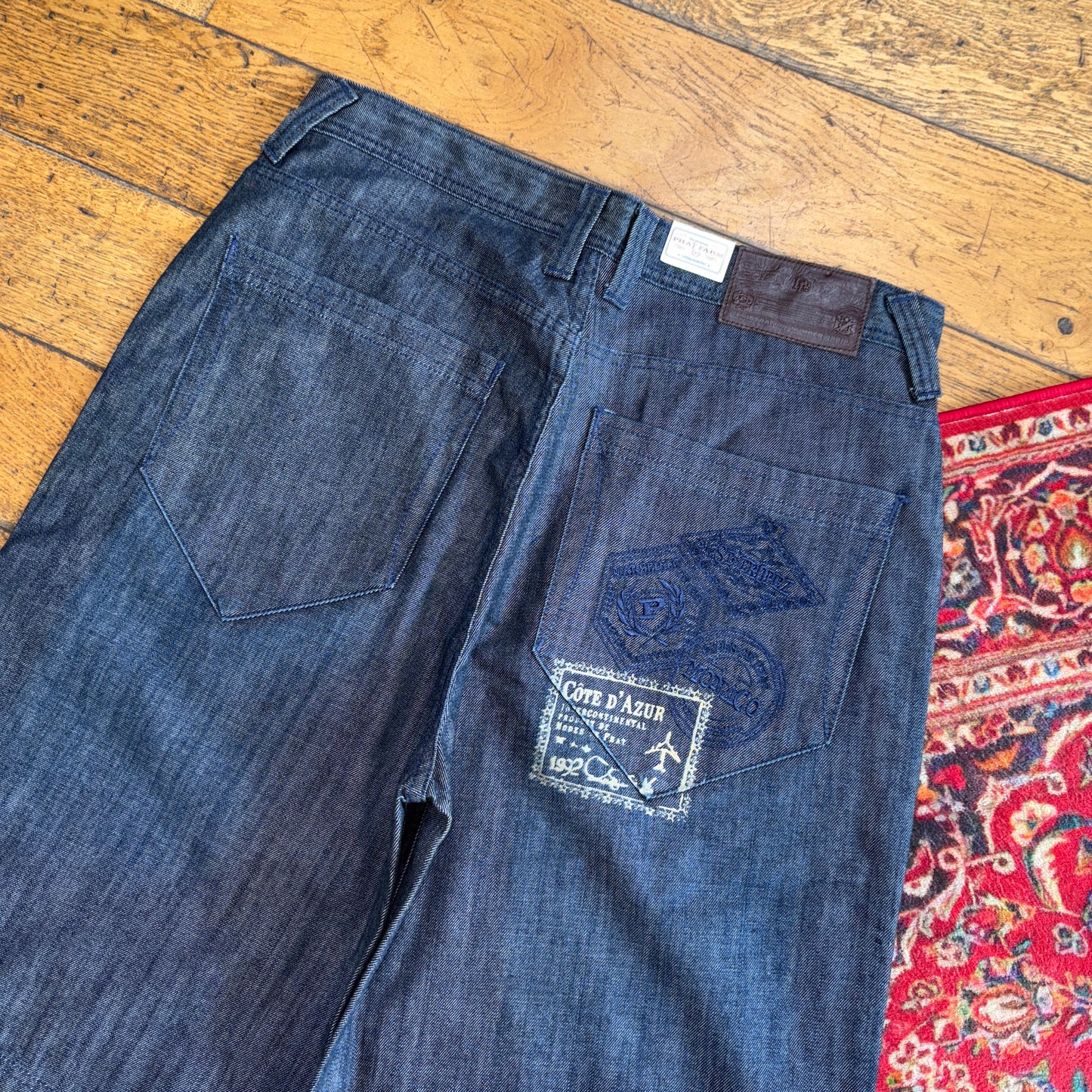 Vintage Phat Farm Y2K Embroidered Blue Hip Hop Baggy Shorts Jorts - 36
