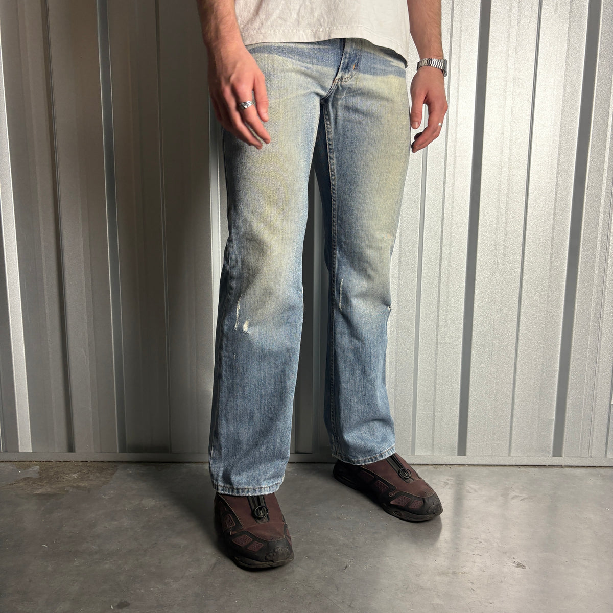 Vintage Armani Blue Bootcut Y2K Jeans - 30R